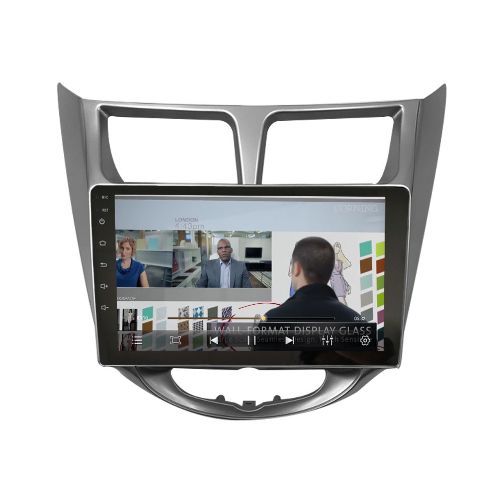 For Hyundai Verna Accent Solaris 2010-2016 silver Radio Device Double 2 Din Octa-Core Quad Android Car Stereo GPS Carplay