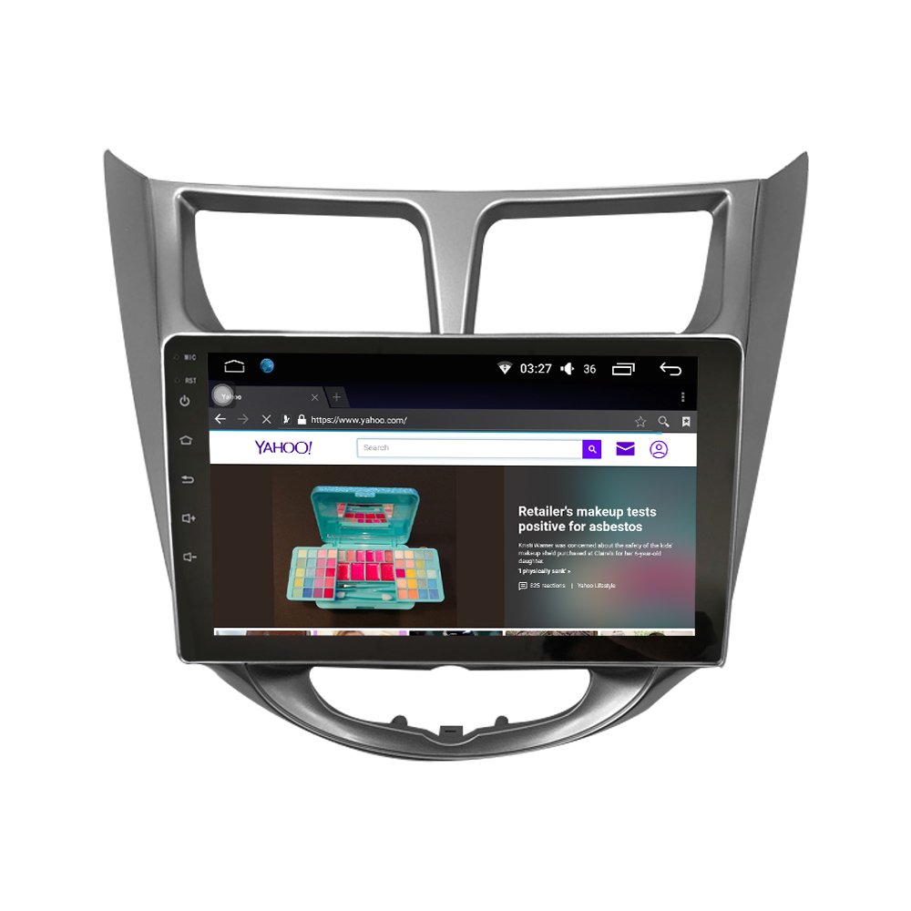 For Hyundai Verna Accent Solaris 2010-2016 silver Radio Device Double 2 Din Octa-Core Quad Android Car Stereo GPS Carplay