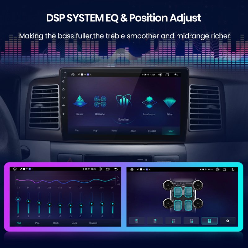 Junsun V1 Wireless Carplay 128GB Android Auto Car Radio For Toyota Corolla E130 E120 2000 - 2004 Multimedia Player GPS Autoradio