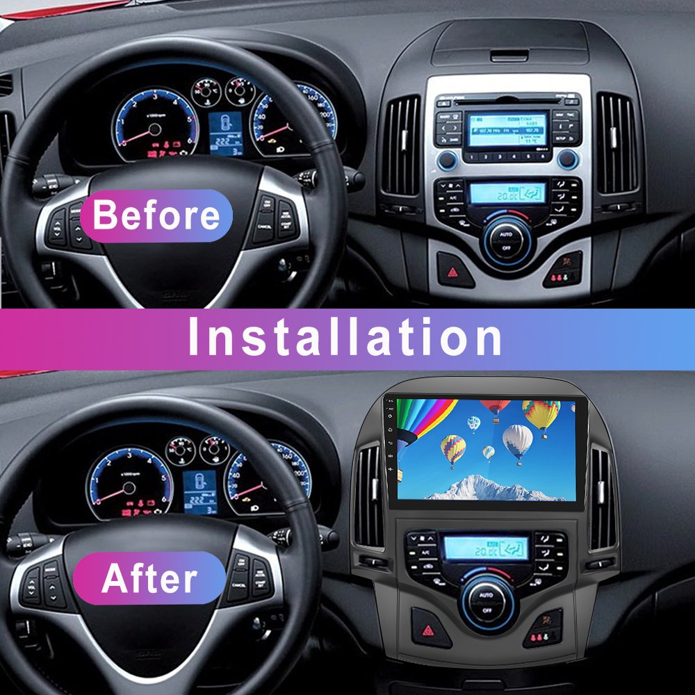 (UK/EU Stock) Podofo 9'' Android Car Radio Carplay Android Auto GPS RDS HIFI with AHD Camera For Hyundai I30 2009