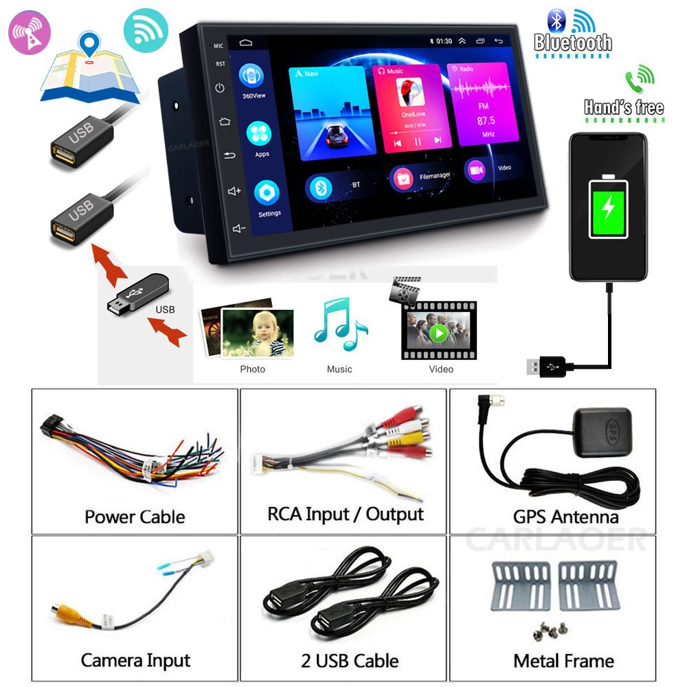 Universal IPS Screen 7 Inch 2din Gps Smart Android Head Unit Car video 2 Din Car Dvd Player
