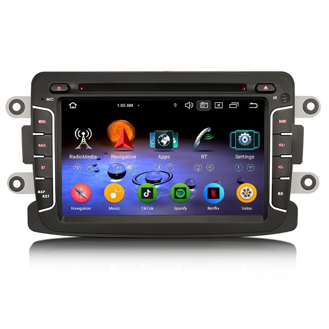 Erisin ES6729D Octa-Core Android 13.0 DSP CarPlay Auto GPS DAB TPMS IPS Car dvd player for Renault Dacia Duster Car Radio BT5.0
