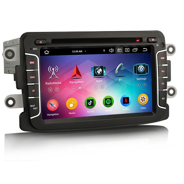 Erisin ES6729D Octa-Core Android 13.0 DSP CarPlay Auto GPS DAB TPMS IPS Car dvd player for Renault Dacia Duster Car Radio BT5.0
