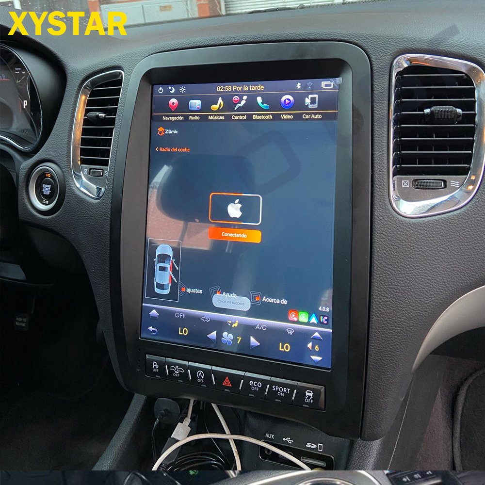 12.1 Inch Vertical Screen Gps Car Dvd Player Built-in Hd Android Navigation For Dodge Durango 2014-2016