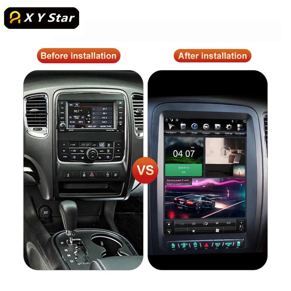 12.1 Inch Vertical Screen Gps Car Dvd Player Built-in Hd Android Navigation For Dodge Durango 2014-2016