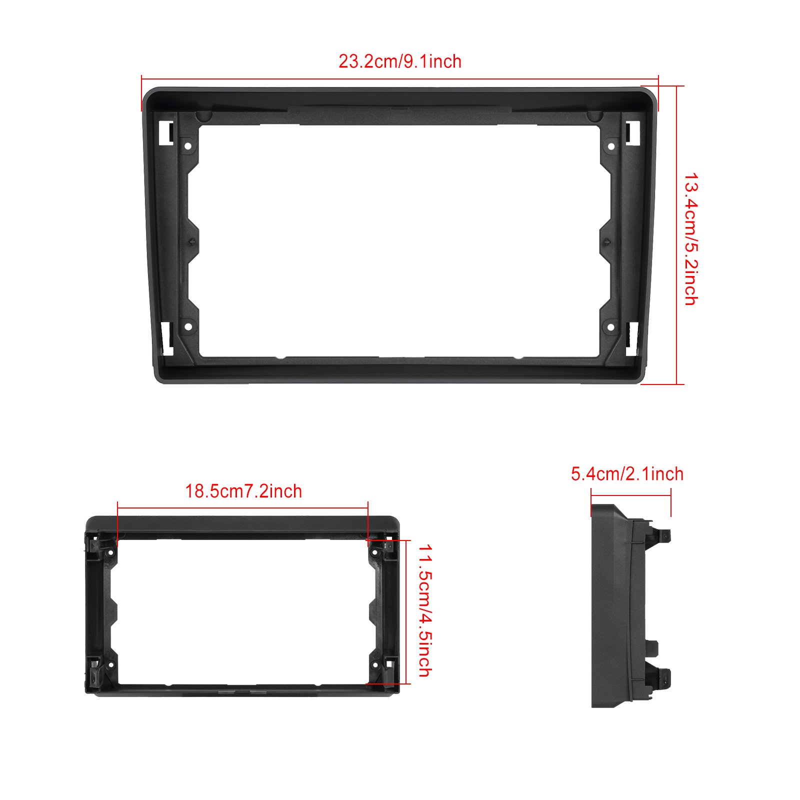 Podofo Android Car Stereo 4+64G 9'' Car Radio Wireless Carplay Android Auto For Transit 2009-2016/ Ford Focus 2005-2008 IPS DSP