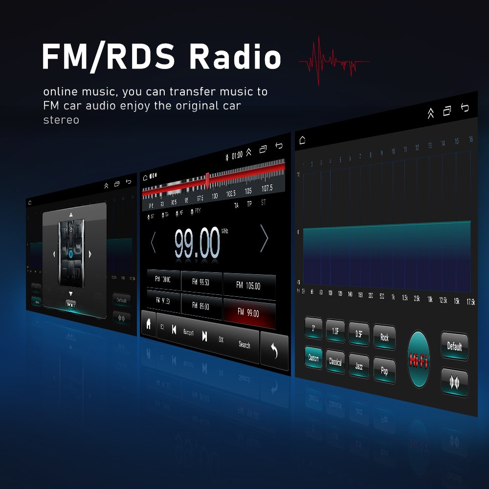 Podofo 7'' Android Car Radio Autoradio Car Stereo CarPlay & Android Auto GPS WIFI BT FM RDS Hifi Audio For Toyota Corolla
