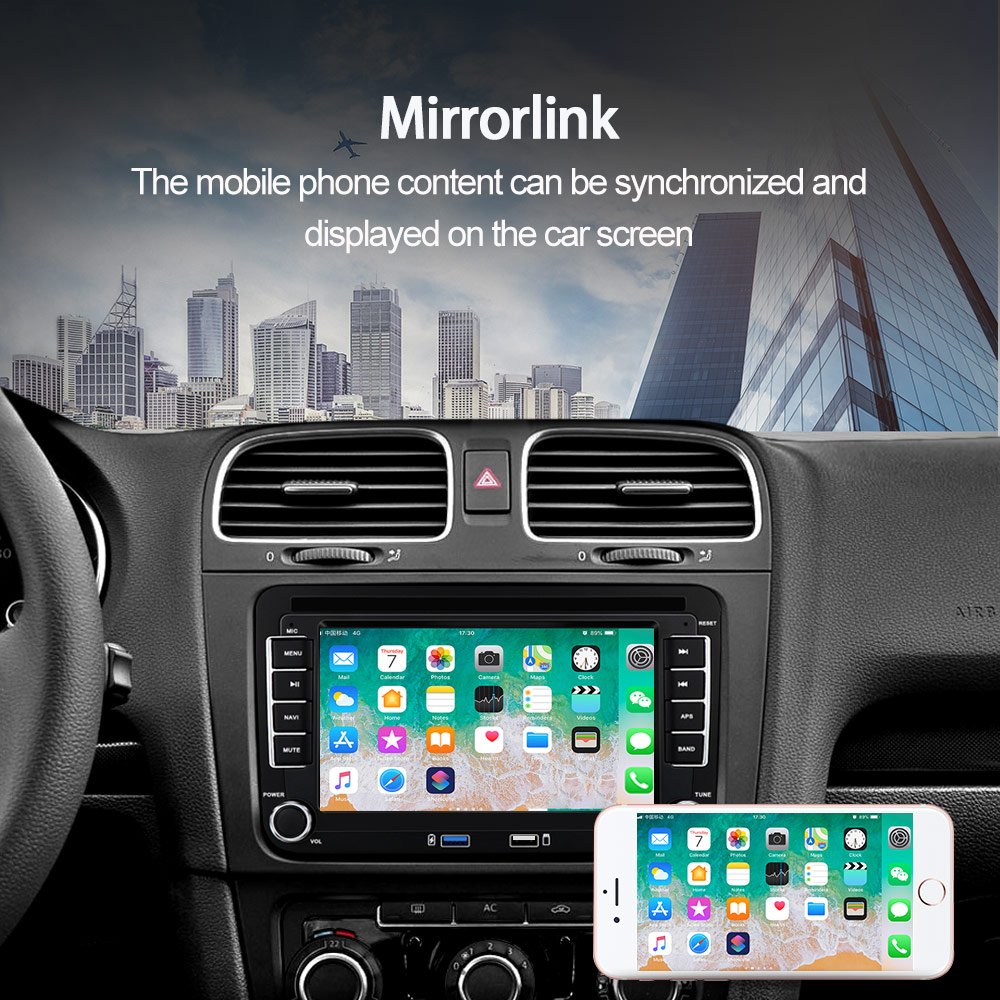 7inch Video Player Car DVD Player Dual USB Build In Carplay Navi For VW Volkswagen For Skoda Seat For Golf