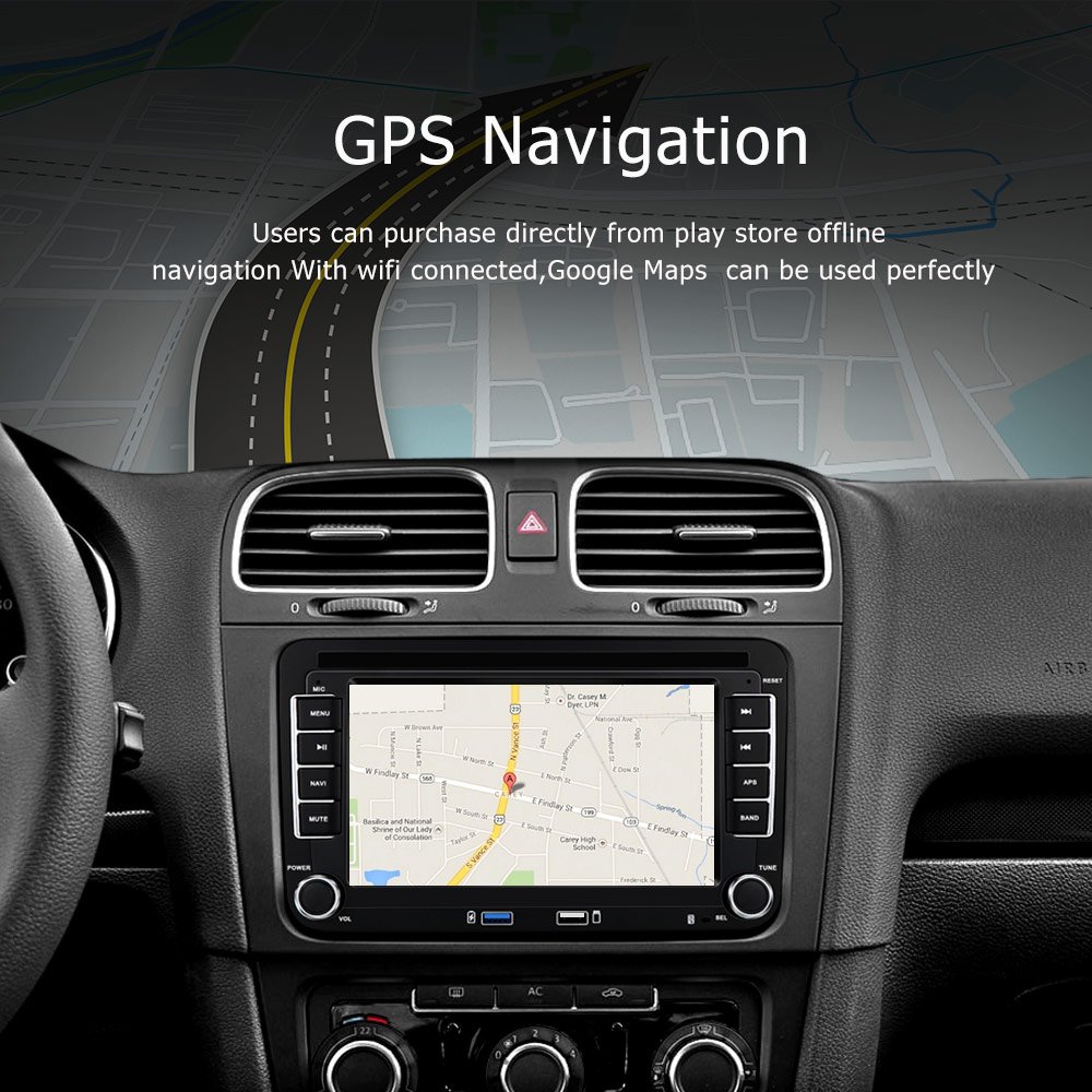 7inch Video Player Car DVD Player Dual USB Build In Carplay Navi For VW Volkswagen For Skoda Seat For Golf