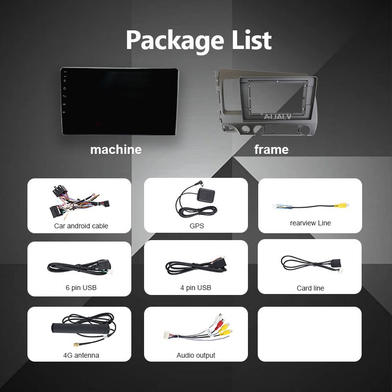 AIJIA Android 13 12 System GPS Display Good Performance for 2008-2011 Honda Civic Car DVD Player Radio Multimedia