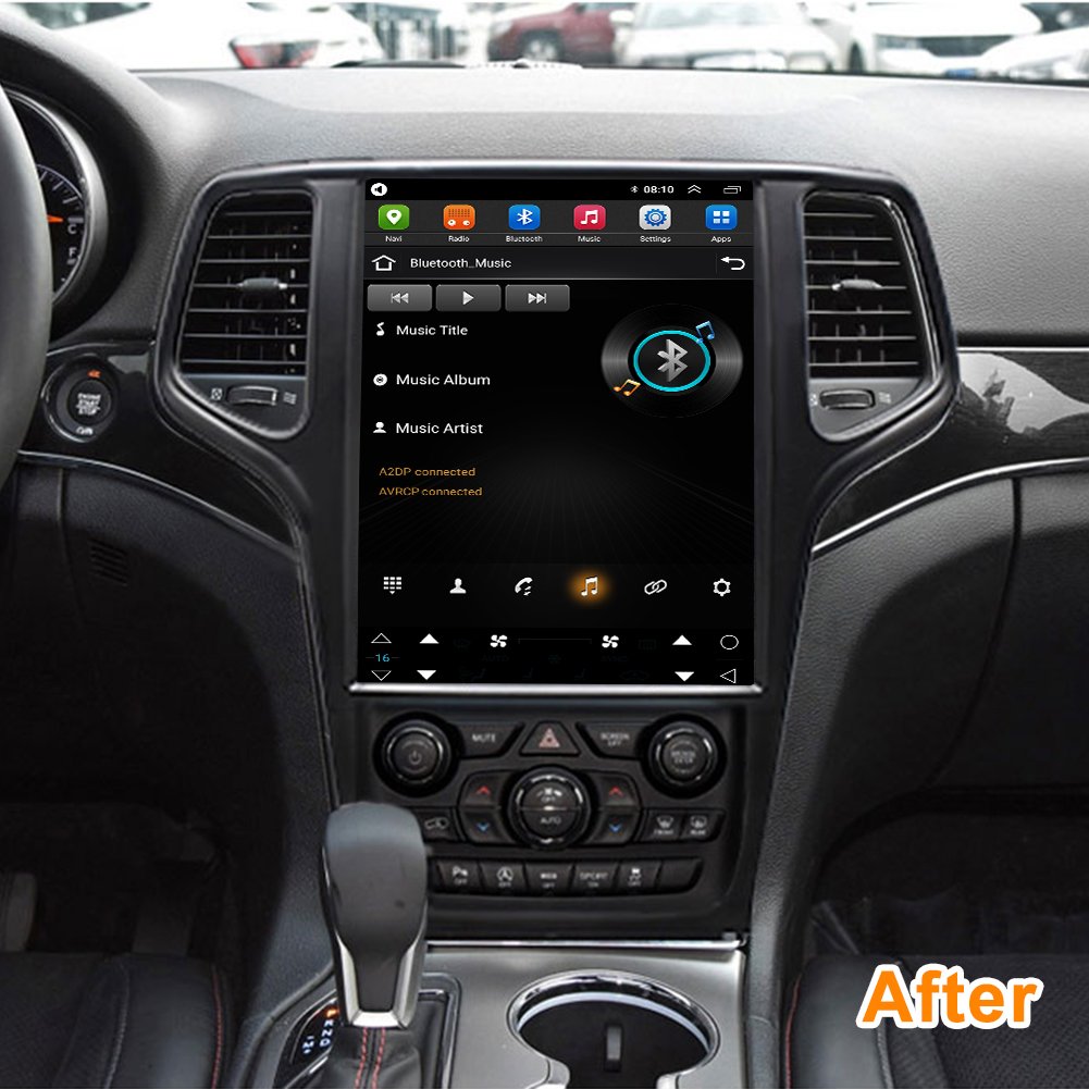 12.8 Inch Touch Screen Android Car DVD Player with GPS Navigator Multimedia for Jeep Grand Cherokee 2014-2017 Auto Supported