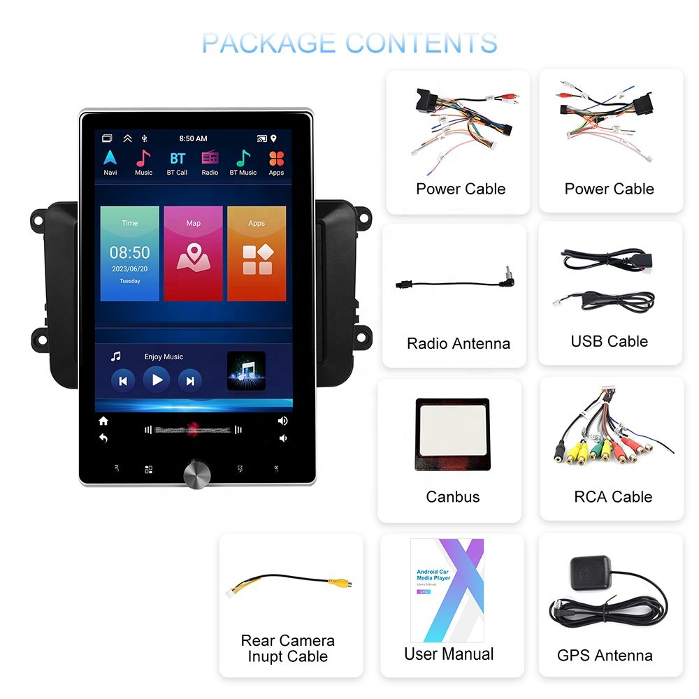 Podofo 10.4'' Android 2+64G Automatic Rotation Car Radio CarPlay/Android Auto/GPS/WiFi/RDS For VW/PASSAT/SKODA/POLO/OCTAVIA/GOLF