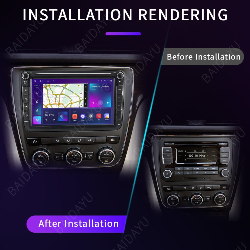 Android 14 8inch Car video car dvd Player For VW Passat Golf Caddy Tiguan Universal Car Auto Radio Multimedia GPS Stereo 2+32GB
