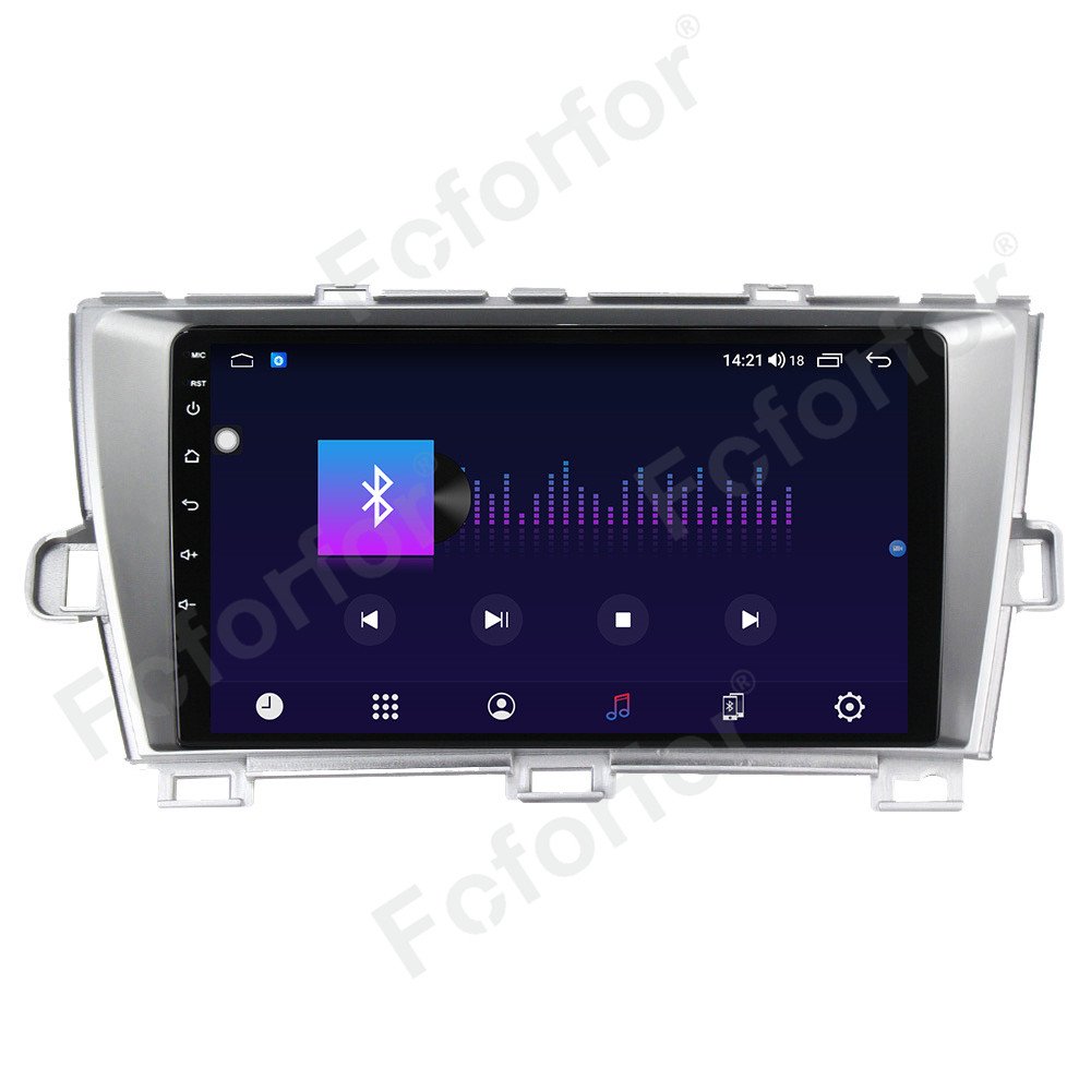 6+128GB Android 12.0 Car Stereo Auto Head Unit Radio Video DVD Player Carplay GPS Navigation For Toyota Prius 2010-2015 Silver
