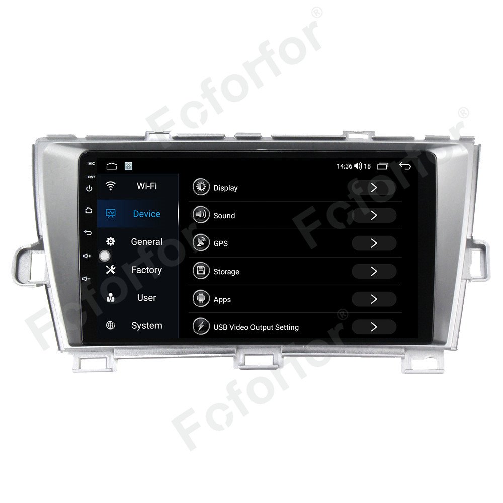 6+128GB Android 12.0 Car Stereo Auto Head Unit Radio Video DVD Player Carplay GPS Navigation For Toyota Prius 2010-2015 Silver