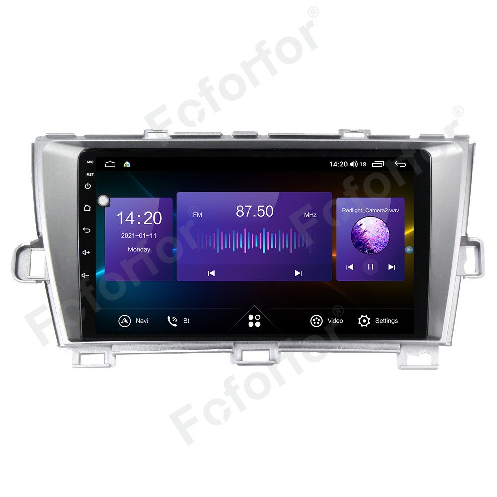 6+128GB Android 12.0 Car Stereo Auto Head Unit Radio Video DVD Player Carplay GPS Navigation For Toyota Prius 2010-2015 Silver