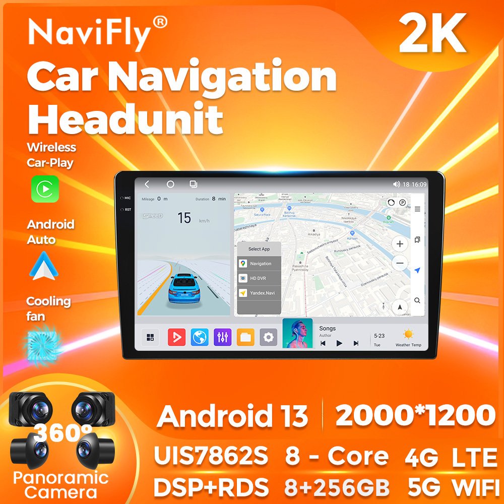 Navifly Hot sell MS FYT7862 9863 Newest android car stereo for 9/10inch Host Device All Model Universal headunit with car play