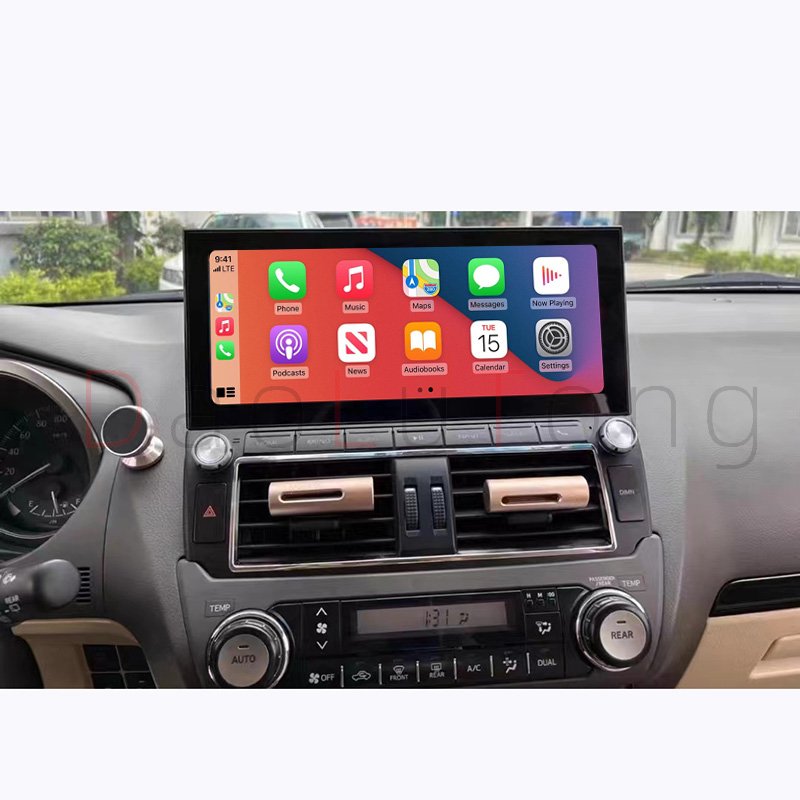 12.3 inch dvd car radio stereo android 11 touch screen multimedia player carplay for Toyota Prado 2014-2017