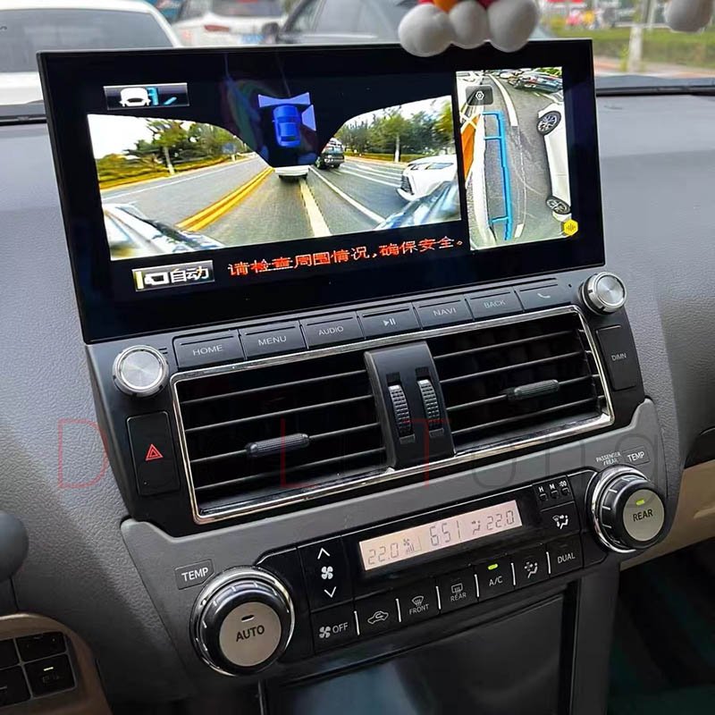 12.3 inch dvd car radio stereo android 11 touch screen multimedia player carplay for Toyota Prado 2014-2017