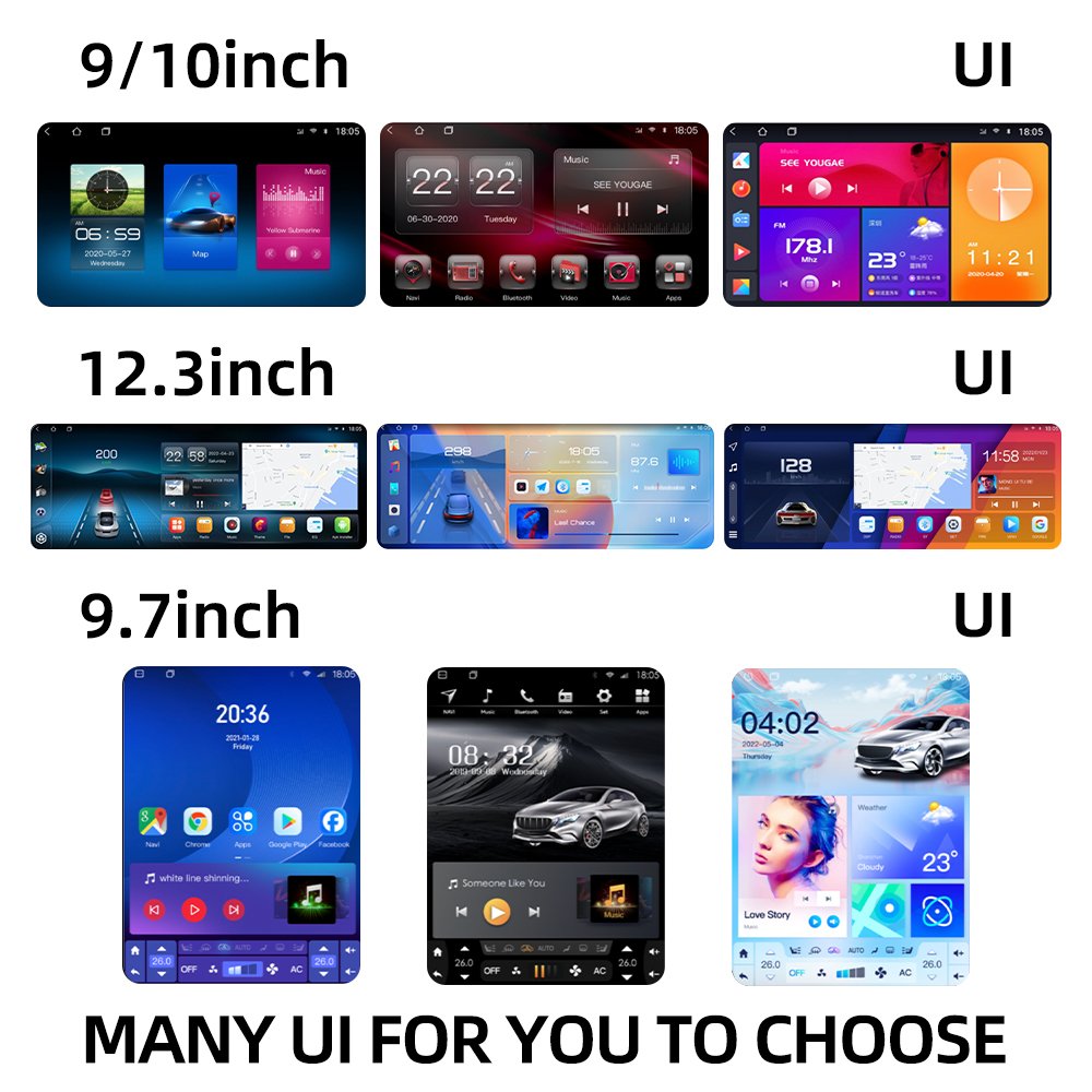 Car touch screen radio Universal car dvd radio android player 2k android car Octa core radio de coche android