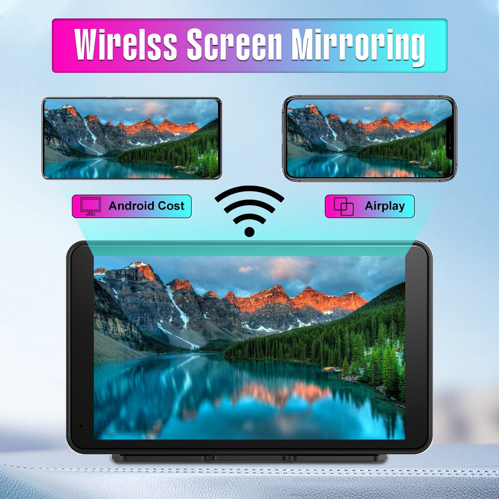 Screen Wireless Android auto Car Display Universal Multimedia car Stereo 10.26" IPS HD Portable Monitor Wireless Carplay