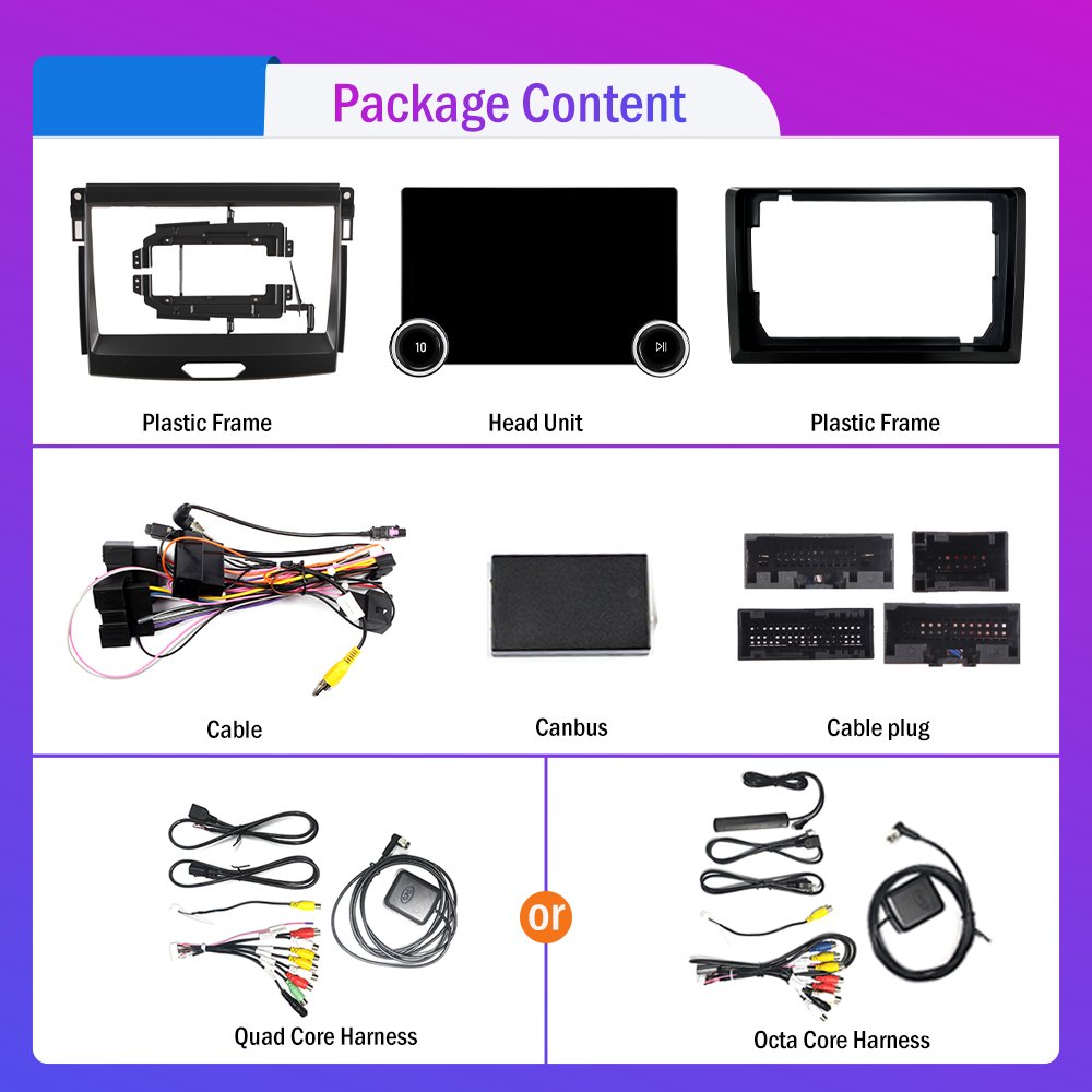 11.8Inch Car Radio For Ford Ranger 2014-2017 DIAMOND 2K QLED Screen 2Din Android Car Stereo Car DVD Player Carplay DSP