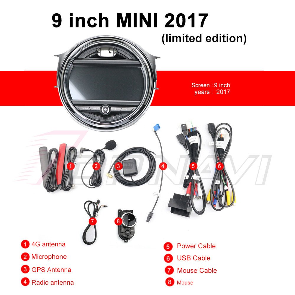 9 Inch Car Player Android 11 GPS Navigation for Mini Cooper F54 2017 Touch Screen Stereo
