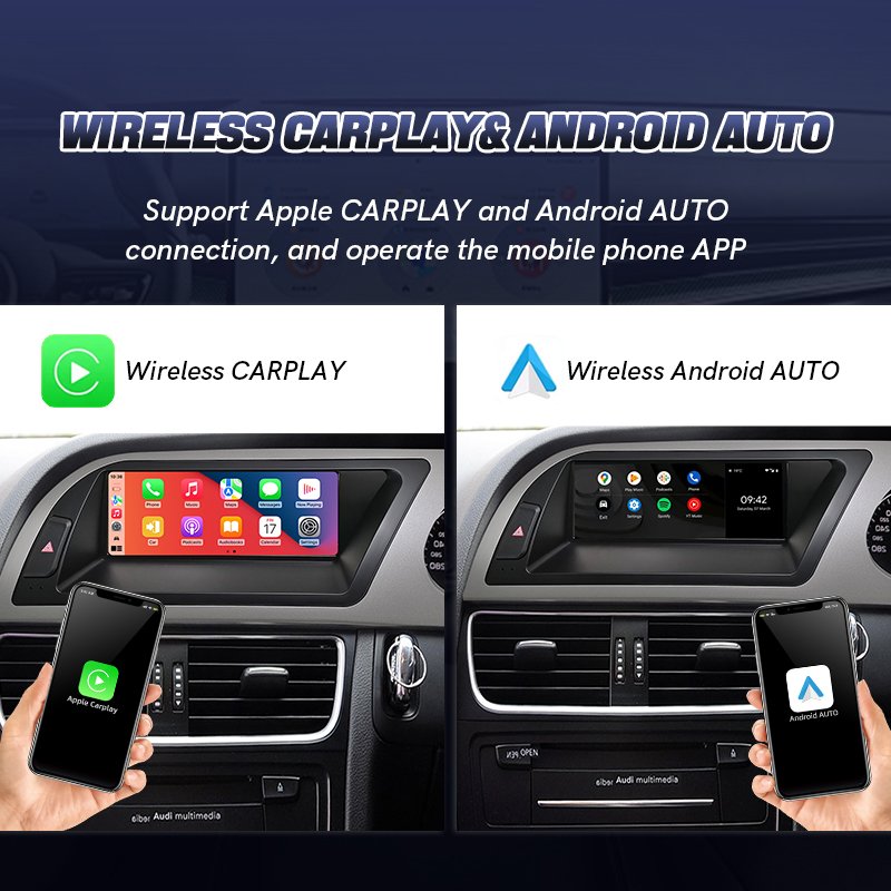 Android 13 8.8 inch touch screen CARPLAY for Audi A4 B8 A4L 2009-2012 Navigation RHD with auto radio multimedia player