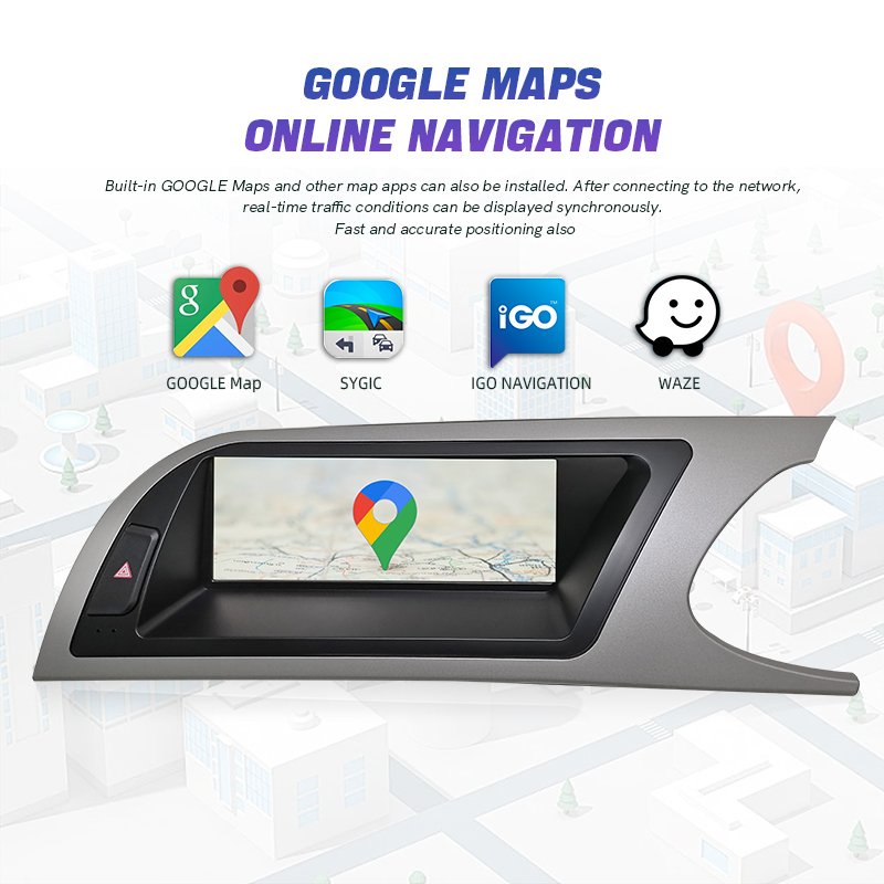 Android 13 8.8 inch touch screen CARPLAY for Audi A4 B8 A4L 2009-2012 Navigation RHD with auto radio multimedia player