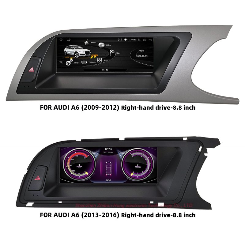 Android 13 8.8 inch touch screen CARPLAY for Audi A4 B8 A4L 2009-2012 Navigation RHD with auto radio multimedia player