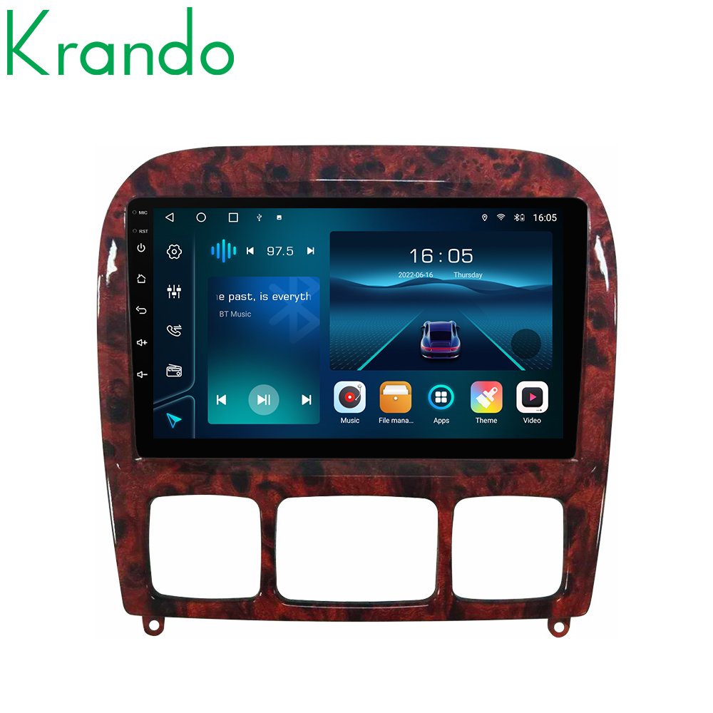 Krando Android auto car radio gps multimedia dvd player head unit For Mercede Benz S Class W220 S280 S320 S350 S400 1999-2006