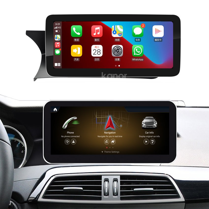 12.3 inch Android13 8 Core CPU Display DSP Carplay Car Radio for Mercedes Ben C Class W204 C200 C350 C180 C63 Navigation