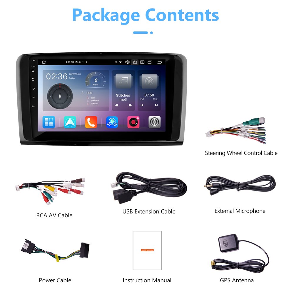 9 inch car touch screen For Mercedes Benz Car DVD Player Android Car Stereo ML W164 2006-2010