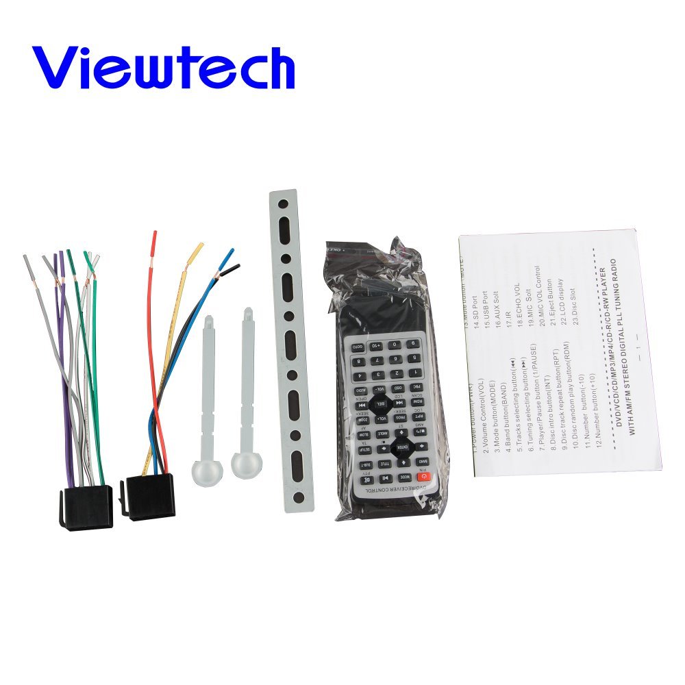 wholesale 1 din made in china cheap car dvd player universal remote control car dvd cd mp3 mp4 player whit BT
