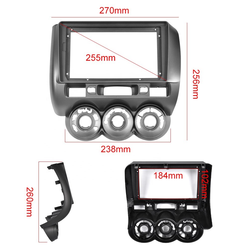 Podofo 9'' Android Car Radio Frame Car Stereo Wireless Carplay Android Auto GPS RDS HIFI Support AHD Cam For Honda Fit 2004-2010