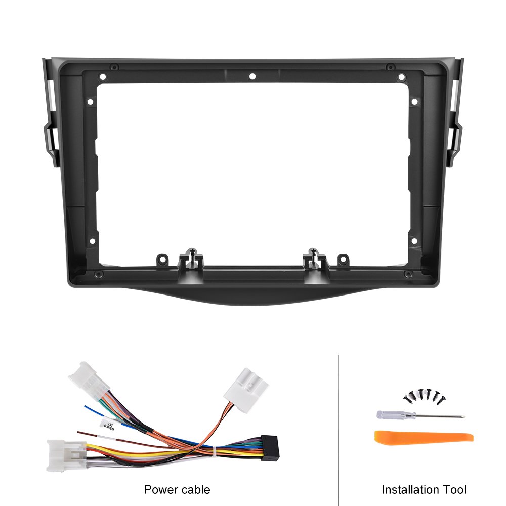 Podofo 9 Inch Double Din Car Radio Fascia Damage-free Special Kit Car DVD Player Accessories For Toyota RAV4 2007-2011