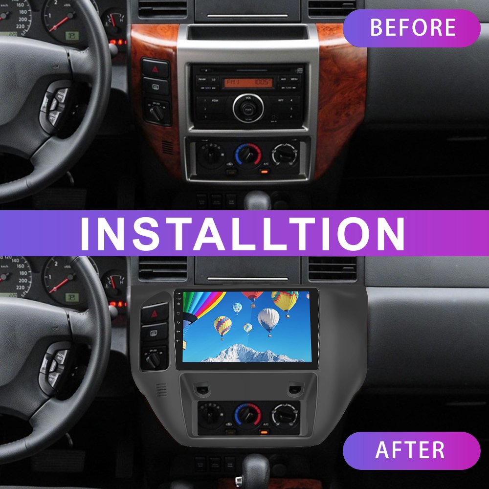 Podofo Wholesale Car Video Radio Frame Auto Parts For Nissan Patrol 2004-2011 Car Radio Head Unit Interior Accessories 9''