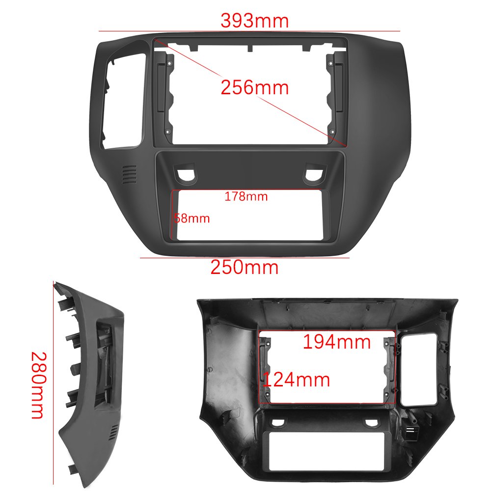 Podofo Wholesale Car Video Radio Frame Auto Parts For Nissan Patrol 2004-2011 Car Radio Head Unit Interior Accessories 9''