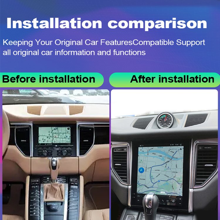 Acardash Upgrade Carplay Android Auto Head Unit Tesla Style Car Radio Android Car Dvd Player For Porsche Macan 2014-2017