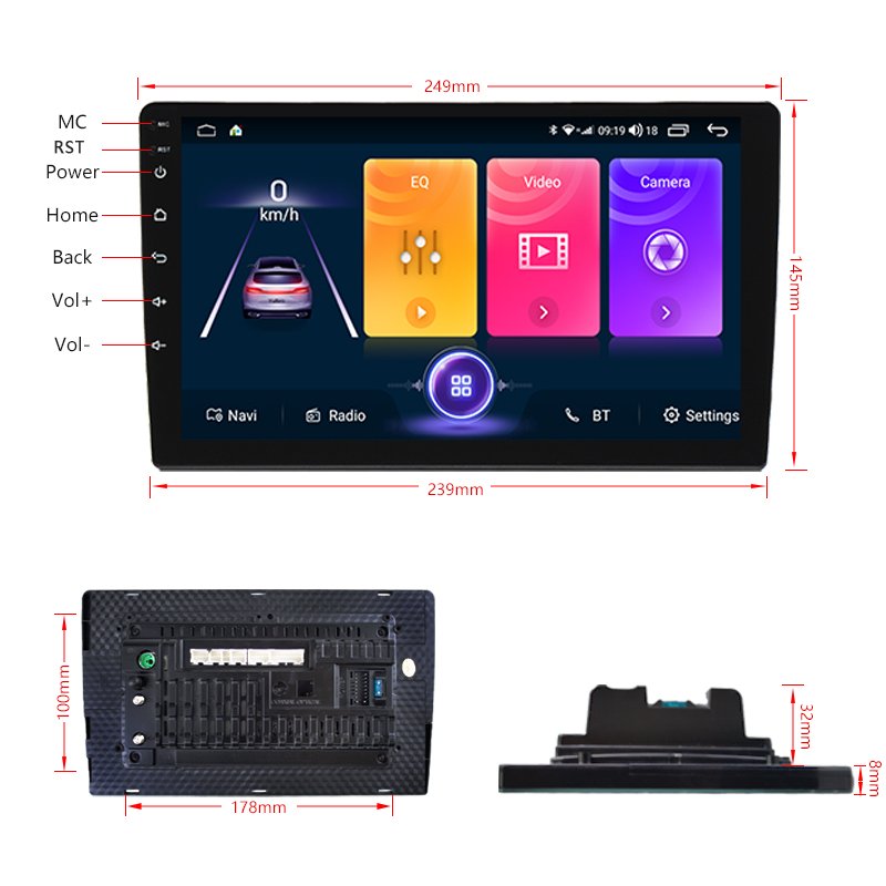 10" Universal car dvd player android auro for VW Bora Golf 6 Passat Scirocco Sharan Touran For Skoda Octavia Fabia 2