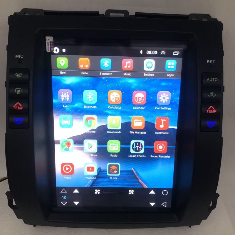 10.4-inch dvd car radio stereo android 11 touch screen multimedia player carplay for Toyota Prado 2002-2009