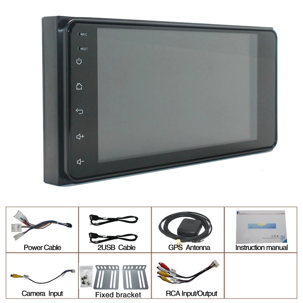 A7008 2Din 7inch Android Autoradio Mirror Link Touch Screen Car Dvd Player Hands Free Head Music Player For Toyota Corolla