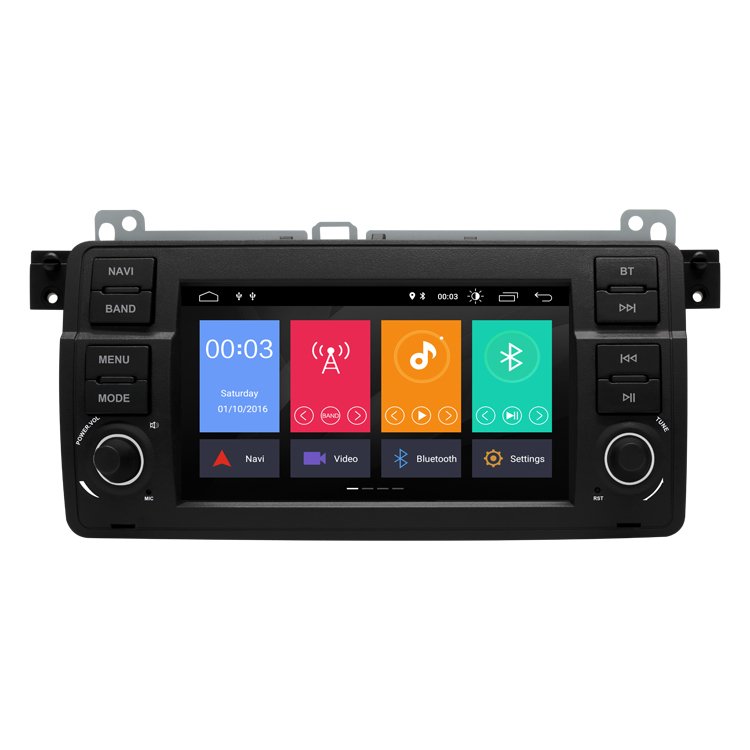 7 Inch 2 Din Android13 System Capacitive Screen Gps Navigation Audio Car Dvd Player For Bmw E46 Carplay
