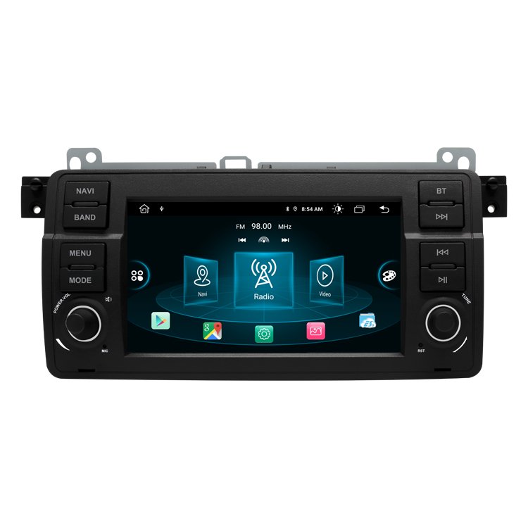 7 Inch 2 Din Android13 System Capacitive Screen Gps Navigation Audio Car Dvd Player For Bmw E46 Carplay