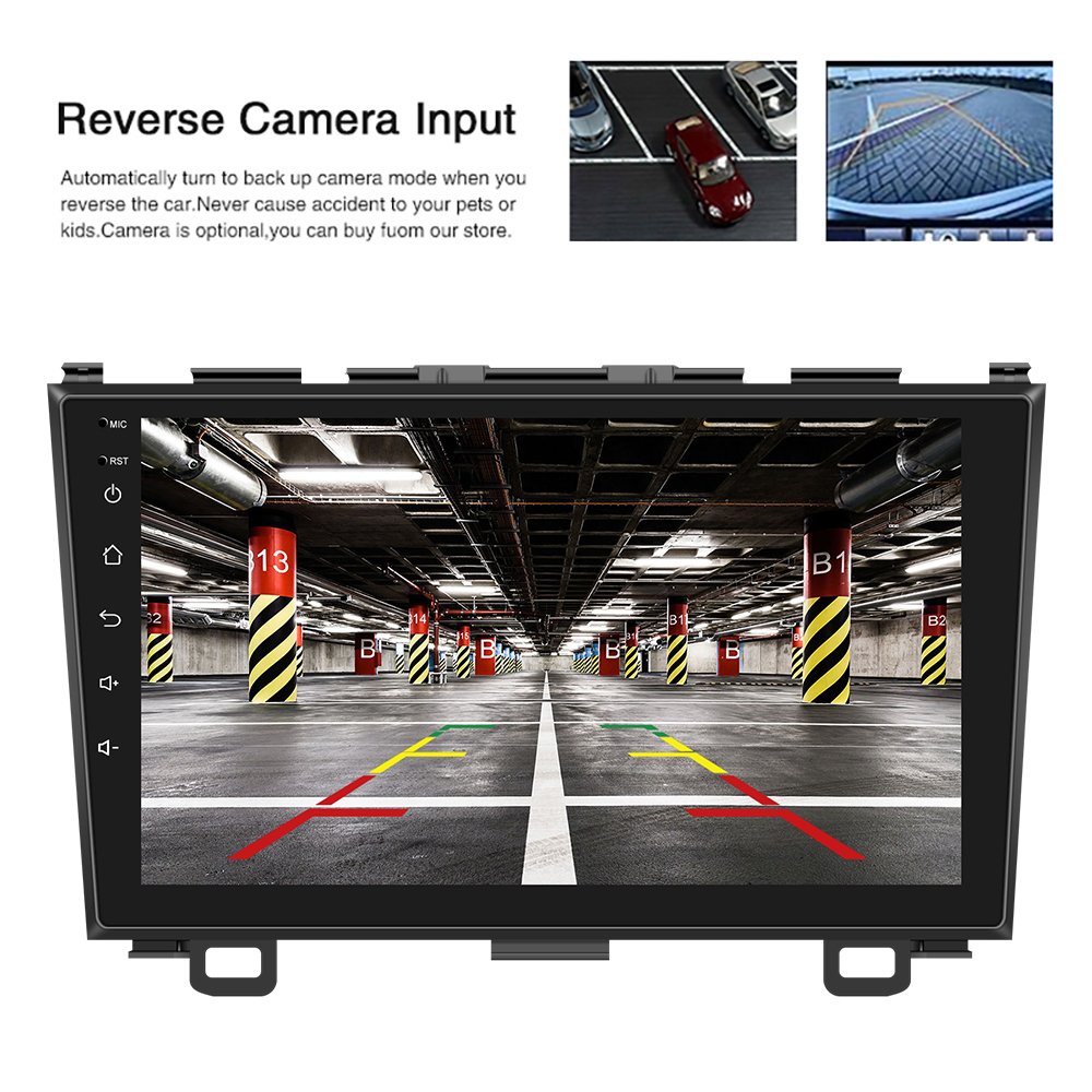Podofo Double Din 9'' Android Car Radio Autoradio 2+64GB GPS BT WiFi For Honda CRV 2007 - 2011 Car Stereo