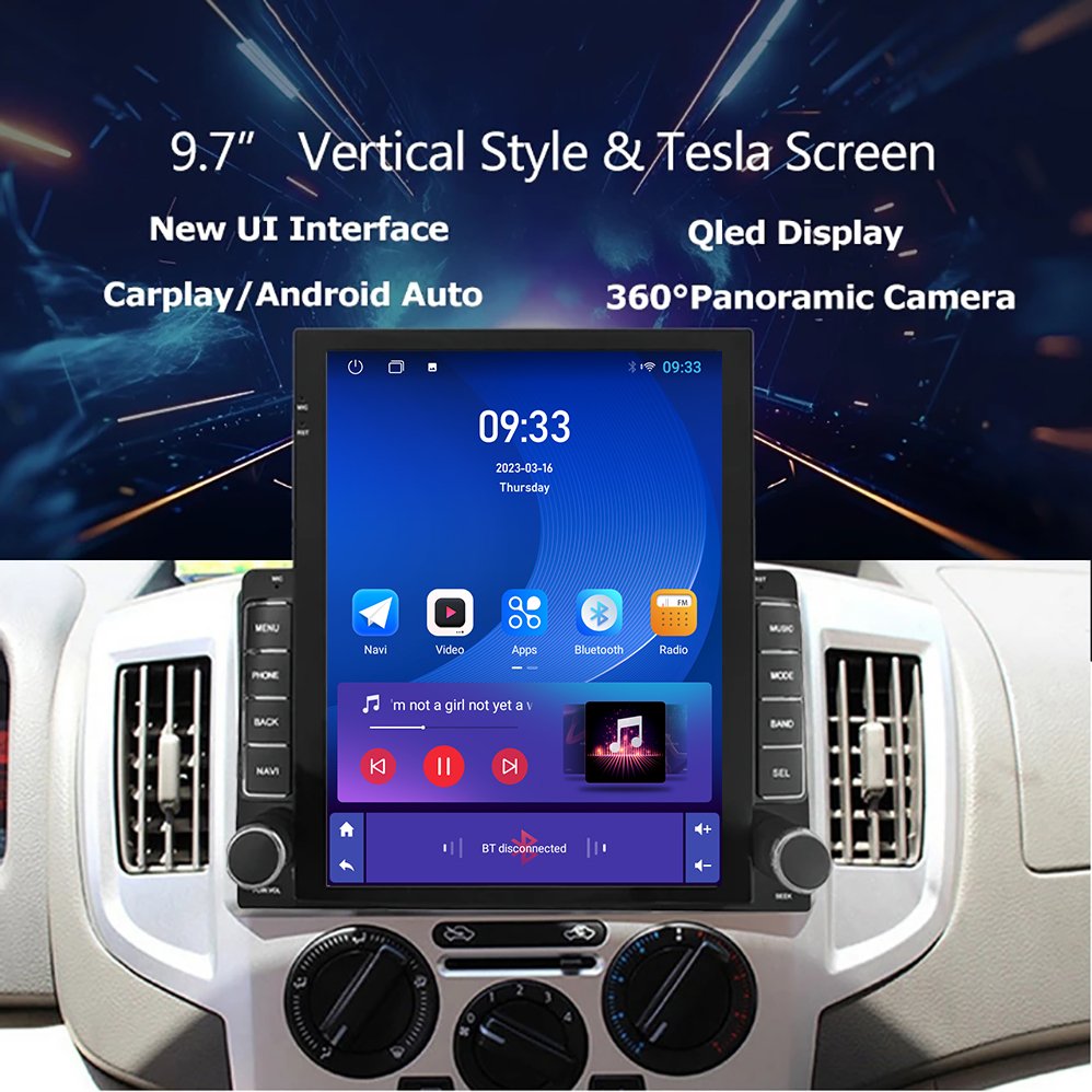 9.7'' Inch Android Car Radio for NISSAN NV200 2011-2016 dvd Tesla Vertical Screen Multimedia Stereo With Android Auto Carplay