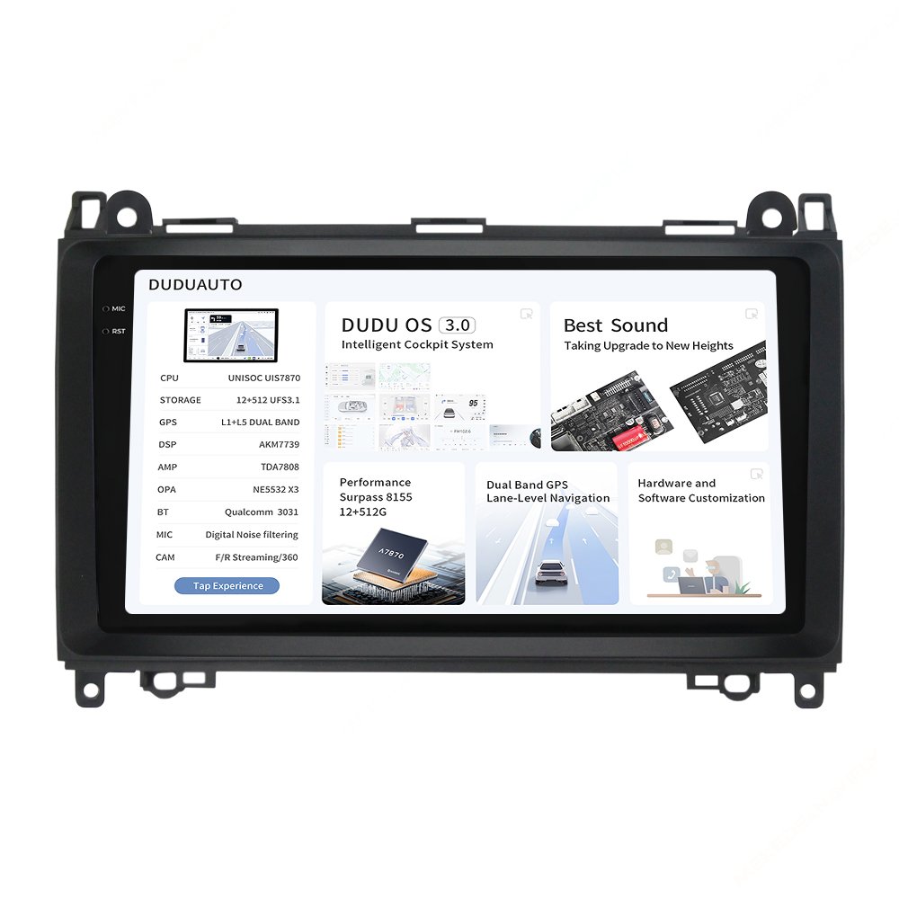 DUDU7 Android 13 Car Radio 12G+512G Multimedia Player Navigation GPS For Mercedes-Benz W169 W245 B200 W906 Sprinter W639 Vito