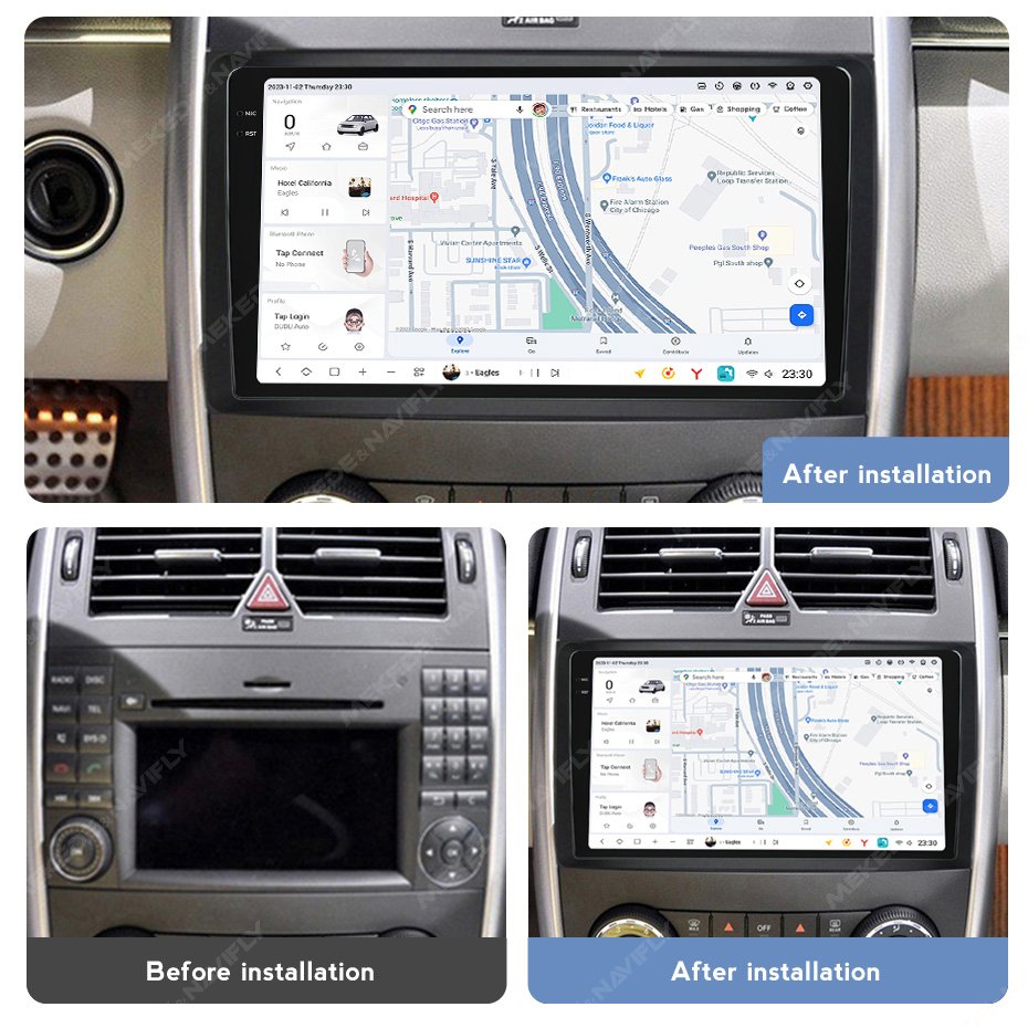 DUDU7 Android 13 Car Radio 12G+512G Multimedia Player Navigation GPS For Mercedes-Benz W169 W245 B200 W906 Sprinter W639 Vito