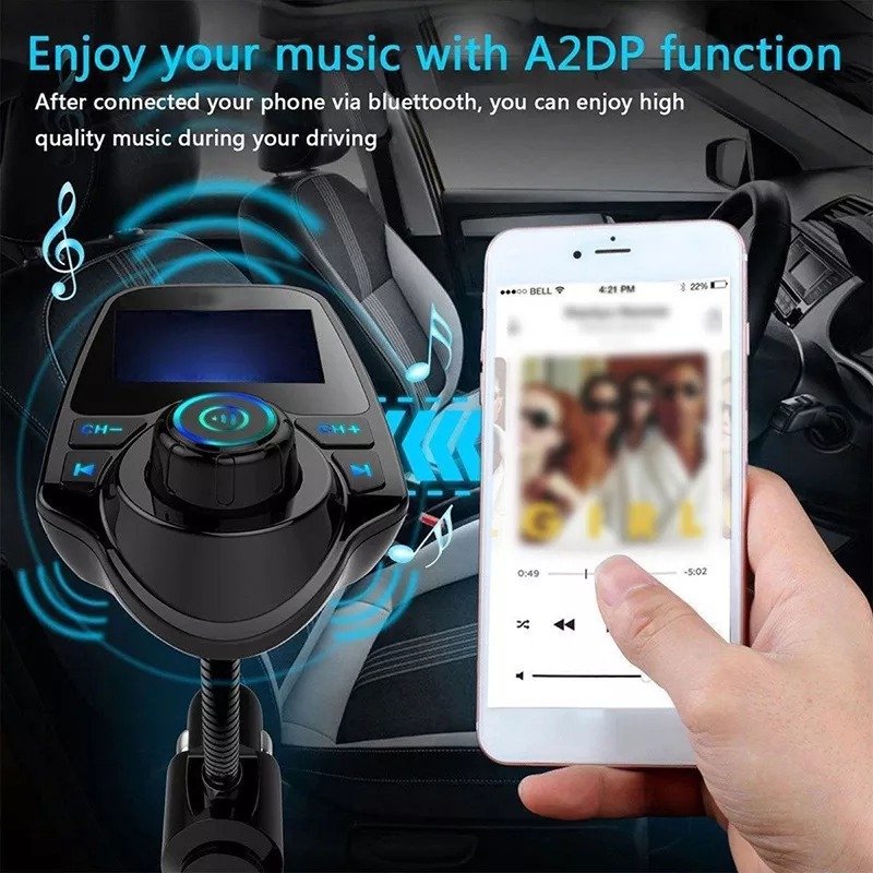 Wireless Usb Adapter for Car Stereo Fm Transmitter Car Mp3 Player Phone Charger Music Handsfree Version Card ABS