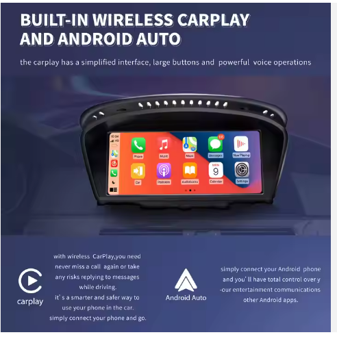 8G+128G 8Core Wireless CarPlay Android 13 Car dvd player for BMW 5 Series E60 E61 E63 E90 E91 E92 CCC CIC GPS navigation iDriver